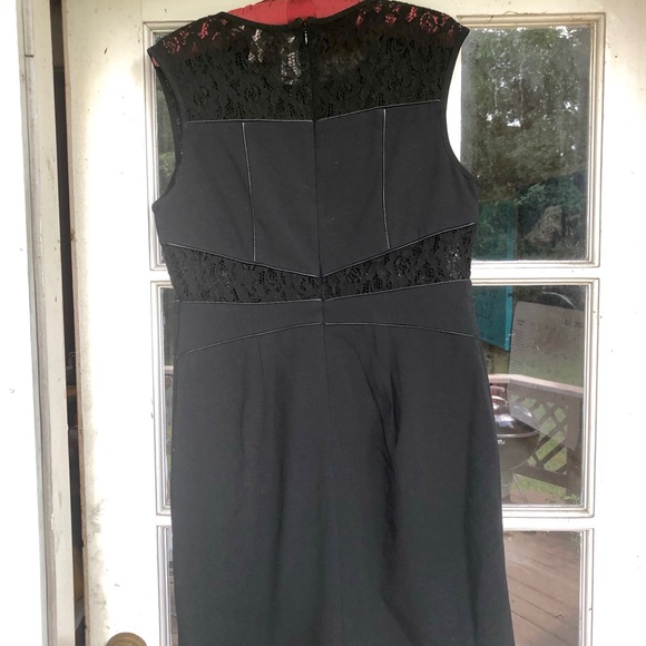 Forever 21 Black dress w/ lace cutouts & mock neck - Picture 3 of 3